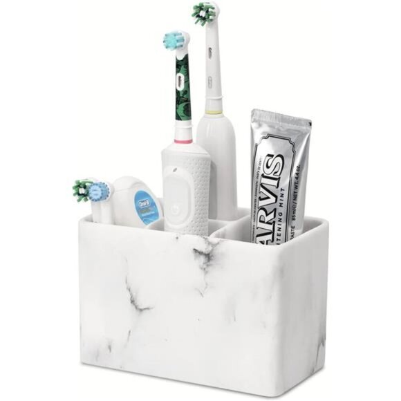 Bathroom Toothbrush Organizer Countertop-Toothpaste Storage - Picture 1 of 8